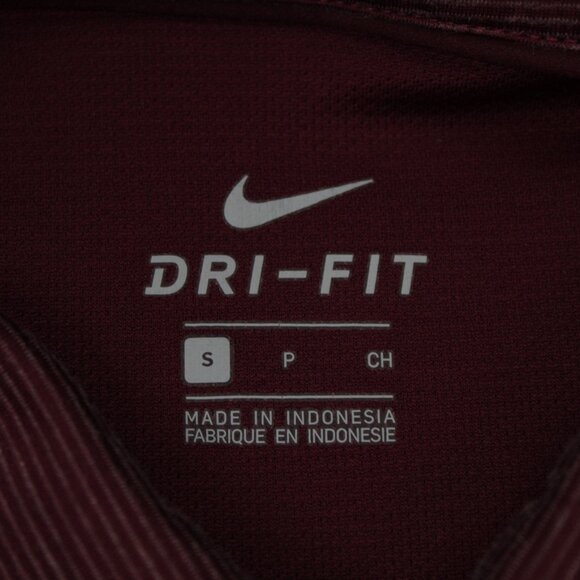 Nike Central Michigan Polo Shirt Men Small Red CMU Dri-Fit Short Sleeve Pullover - Picture 7 of 11